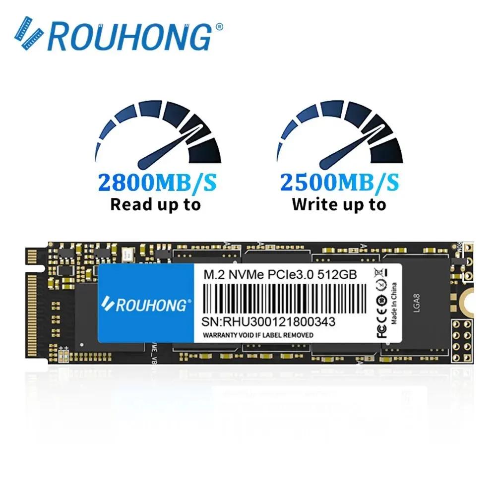 ROUHONG SSD NVMe M2 128GB 256GB 512GB 1TB 2TB SSD 2280 M.2 PCIe 3.0 ũ, Ʈ ũž ָ Ʈ ̺ NVME